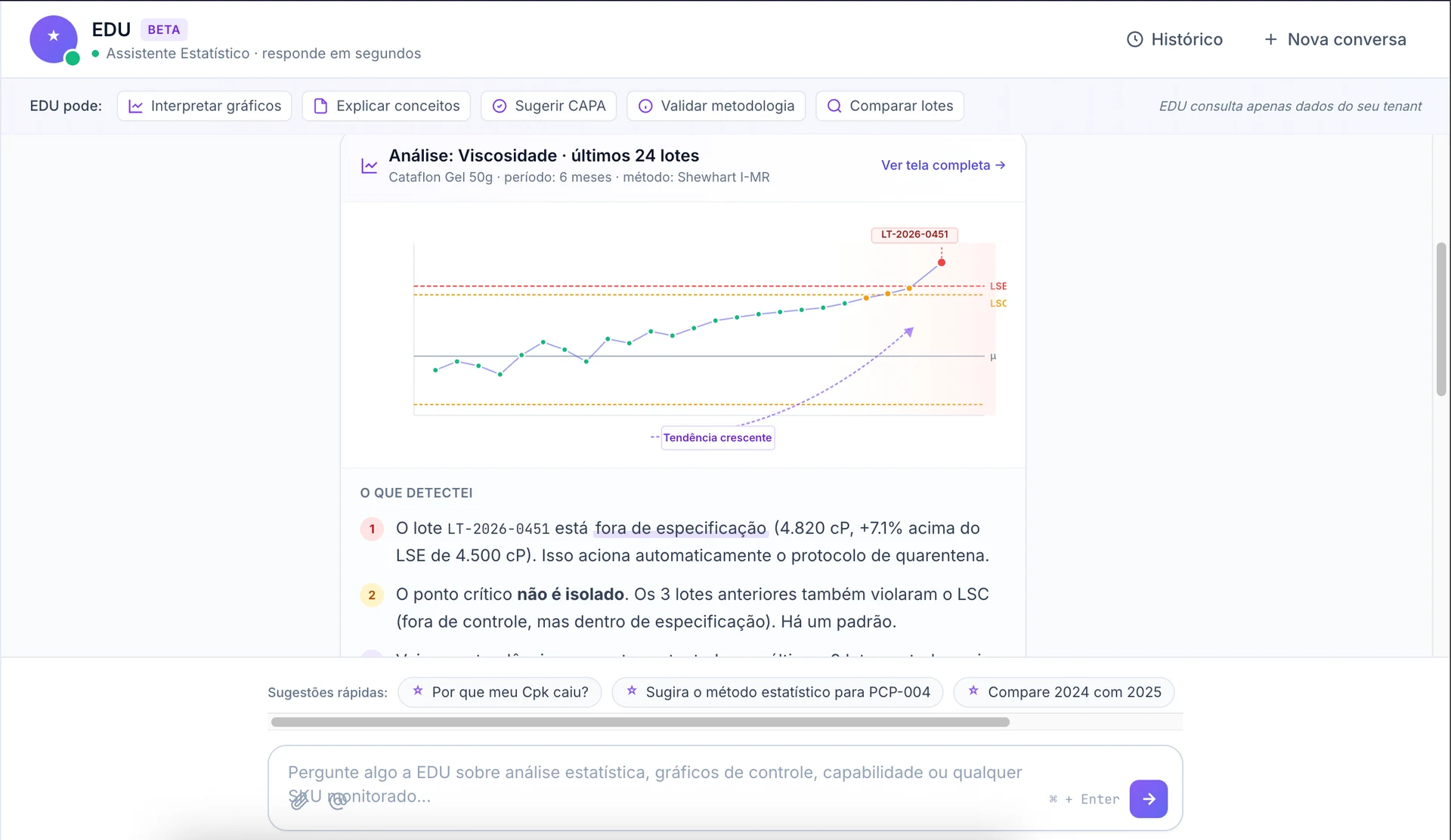 Análise estatística direta